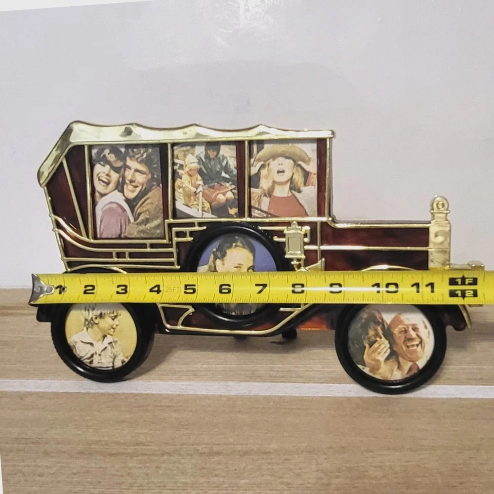 Vintage Novelty Antique Car Multi Photo Frame Tortoiseshell Gold Tone Hong Kong